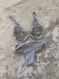 Bikini silver bordado M